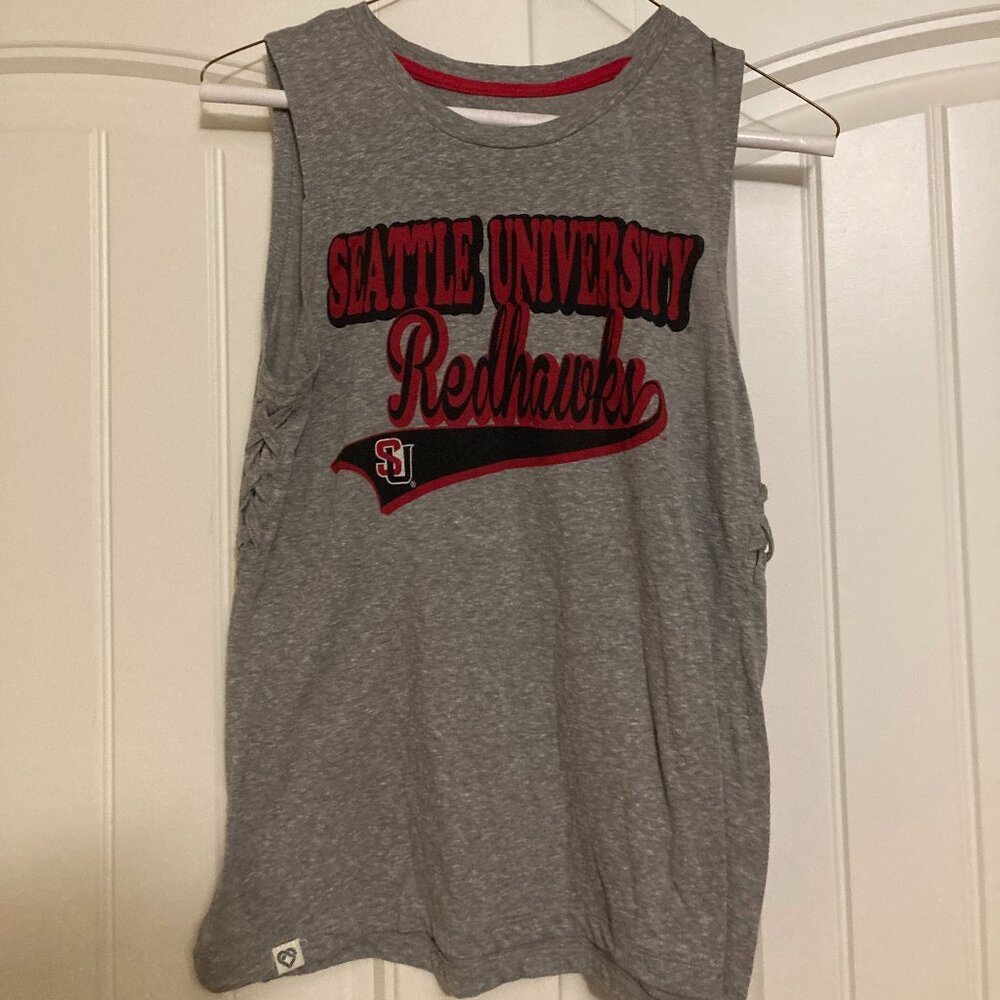 Seattle University Redhawks Tank Top Colosseum Women's Size Small Gray Woven